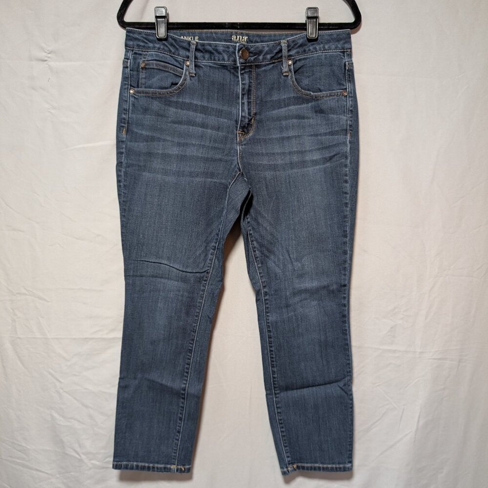 A New Approach A.N.A Medium Wash Skinny Ankle‎ Jeans Cotton Denim Women's 12